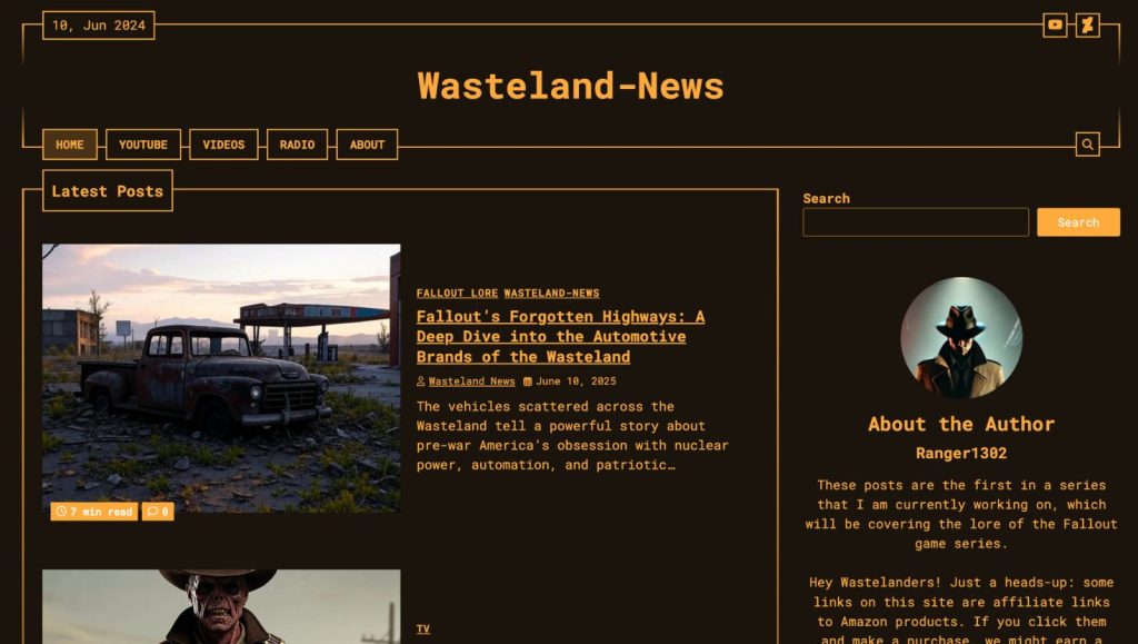 Wastelander Blog Site